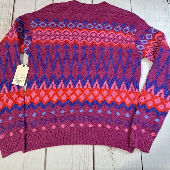 St John's Bay Festive Fairisle Colorful Sweatshirt XS - Picture 6 of 7